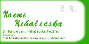 noemi mihalicska business card